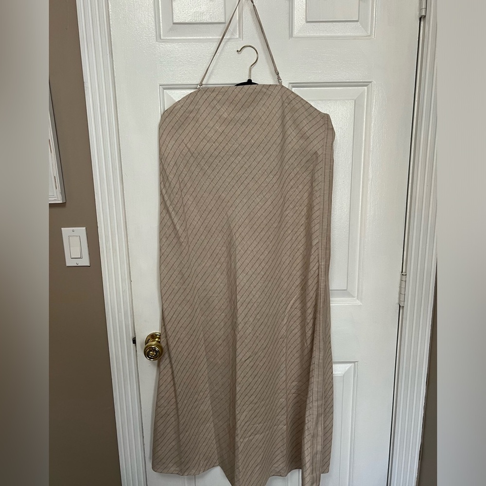 Banana Republic Halter Linen Blend Midi Dress